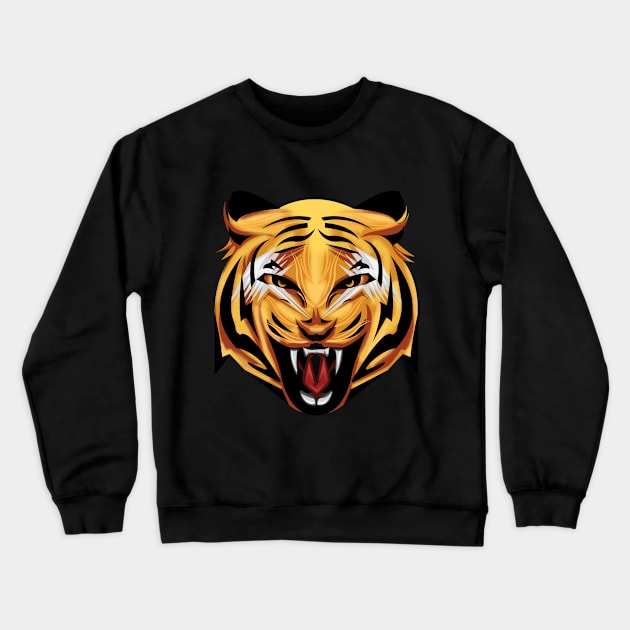 Tora Tiger Crewneck Sweatshirt by siddick49